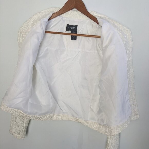 MSK Ladies Light Weight Jacket Cream color Fully Lined - Picture 7 of 8